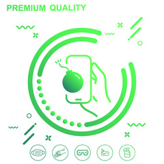  Bomb icon illustration - modern design 01