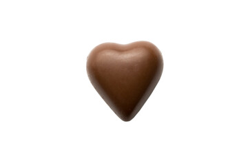 Top view Chocolate candy isolated on white background with clipping path and full depth of field. Flat lay