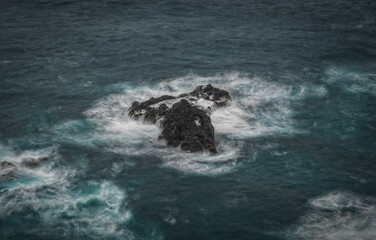 Fototapeta premium Rocks And White Water, Seixal, Madeira. October 2021, Portugal