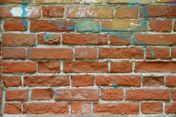 Naklejka premium Background and texture of old brick wall