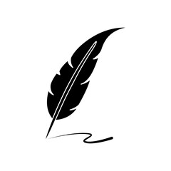 Feather icon vector.