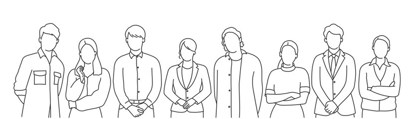 People standing together, community and togetherness concept.