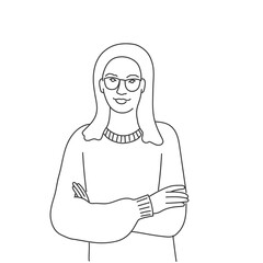 Portrait of a successful woman with arms crossed.