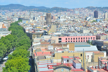 Fototapeta premium Top-view of Barcelona