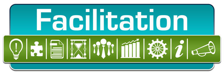 Facilitation Turquoise Green Rounded Square Horizontal Symbols 