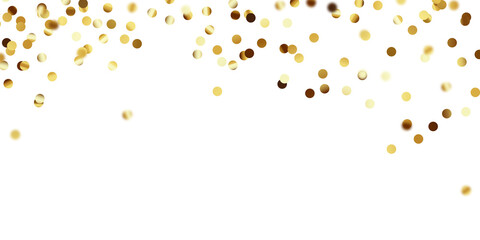 Vector image of golden confetti for a joyous party background - obrazy, fototapety, plakaty