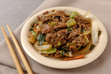 Soy Sauce-Based Pork Bulgogi with Pork and Vegetables