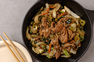 Soy Sauce-Based Pork Bulgogi with Pork and Vegetables