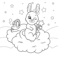 Coloring page. Illustration 