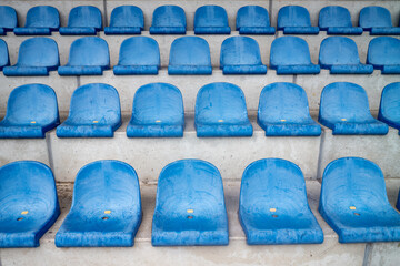 Naklejka premium blue seats in a stadium