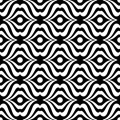 Abstract Seamless Black and White Pattern and Texture.