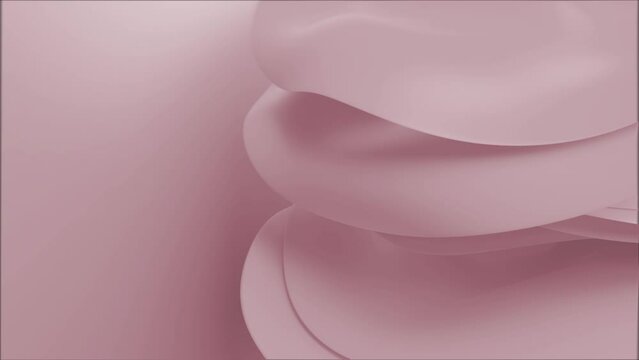 Pink Light Wavy Abstract WaveSoft Effect 3D Shapes in Motion Design Background Rendering Animation Effect	