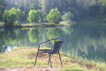 chair on the lake landscape