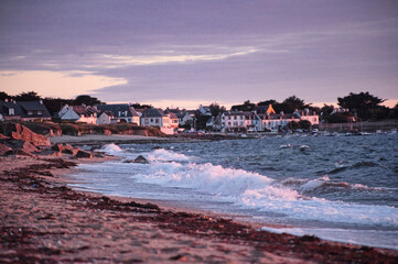 Plage de Quiberon au Soleil Couchant