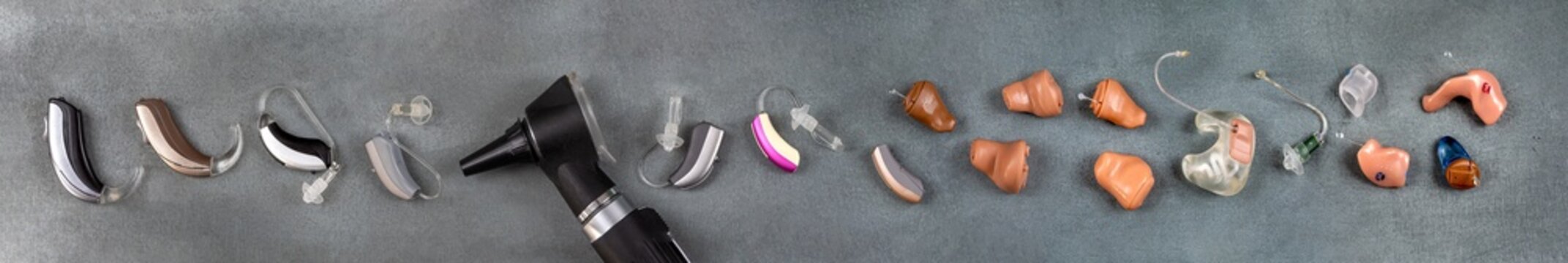Hearing loss - panel of prostheses panoramic image