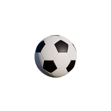Classic soccer ball isolated on white background. 3D render
