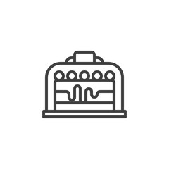 Cake packaging line icon