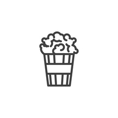 Popcorn box line icon