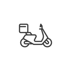 Delivery scooter line icon