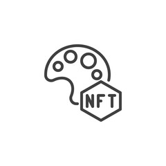 NFt art line icon