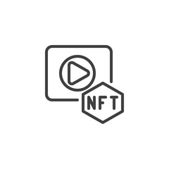 NFT film line icon