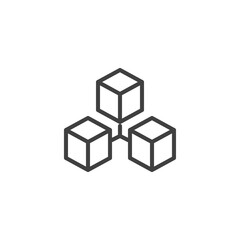 Blockchain line icon