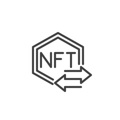 NFT transfer line icon