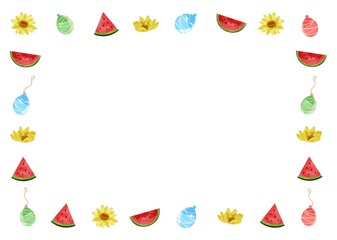 夏のフレーム　ヨーヨー