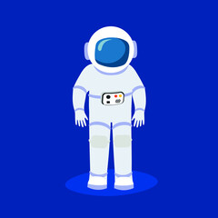 Space suit, front view, illustration