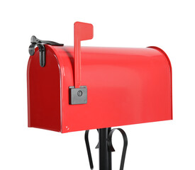 One red letter box on white background