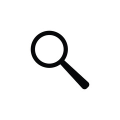 Search icon. Magnifying glass icon, vector magnifier for loupe sign.