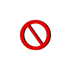 forbidden sign. vector symbol flat style on white background