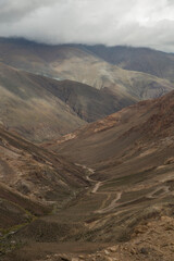 Famous and mythical route 40 in Argentina in one of its most dangerous sections. From San Antonio...