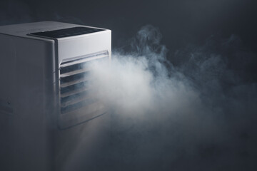 air filtration system removes smoke, close-up view to the air inlet louvers