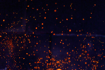 sparkles of fire, abstract background