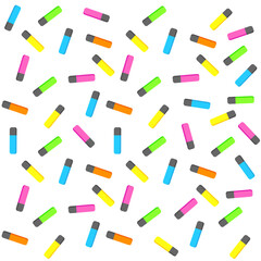 Colorful markers. jpg image. Set of markers on a light background. colored markers. Icon markers. jpeg image illustration.Isolated rainbow of colorful pen markers.
