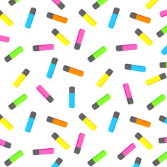 Colorful markers. jpg image. Set of markers on a light background. colored markers. Icon markers. jpeg image illustration.Isolated rainbow of colorful pen markers.
