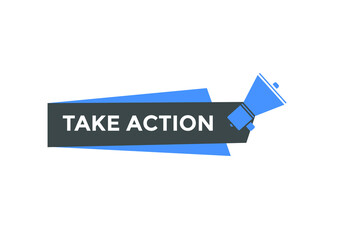 Take Action Colorful banner template. Sign icon banner
