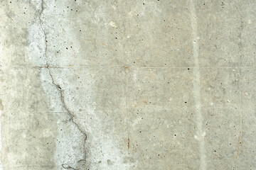 Cracked concrete wall covered with gray cement surface as background.