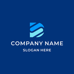 letter DS logo design concept