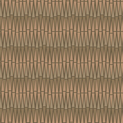 Seamless repeat vector pattern. Tiki inspired bamboo like background in muted, brown colors.