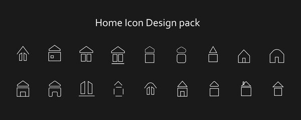 Set of home icon design vector illustration . 