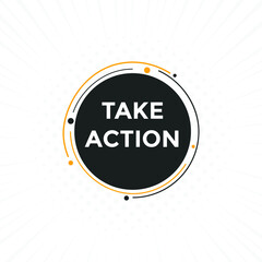 Take Action button. Web template Take Action. social media post
