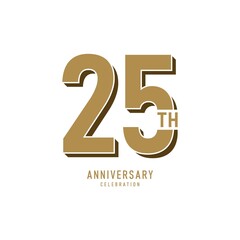 25 Years Anniversary Celebration, Vector Design Illustration Template