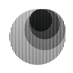 Fototapeta na wymiar Rectangle Logo with lines, circles, ovals .Modern art design .Black Vector stripes .Straight speed lines .Geometric shape. Wall art .