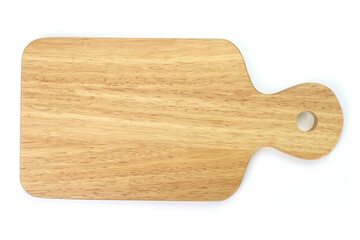 Wooden tray isolated on white background.