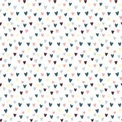 Cute pattern with small hearts. Drawn pattern for fabric, textile, wallpaper.