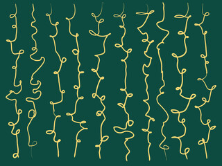 Abstract hand-drawn line patterns. Vector hand drawn illustration.