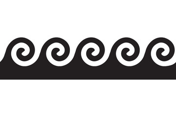 Sea icon wave illustration vector design. Ocean logo graphic element. Aqua symbol.