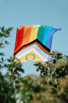 showing an intersex-inclusive progress pride flag